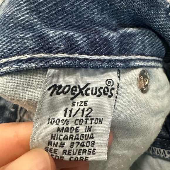 Vintage No excuses Girl Gear Flare Leg Jeans with heart design size 11/12 - Picture 6 of 9